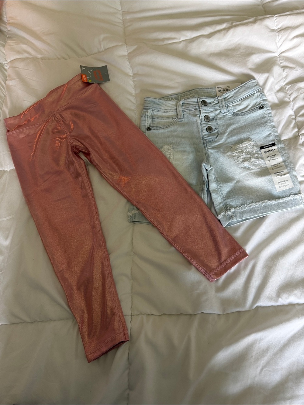 Sonoma Pink Metallic Jeggings